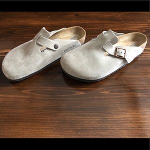 Birkenstock mules taupe sz 39 wide